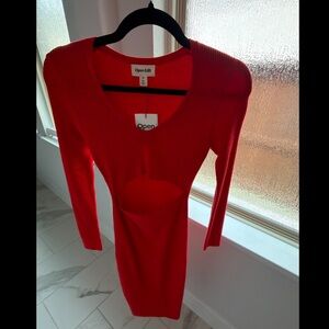 NWT Open Edit Red Knit Dress